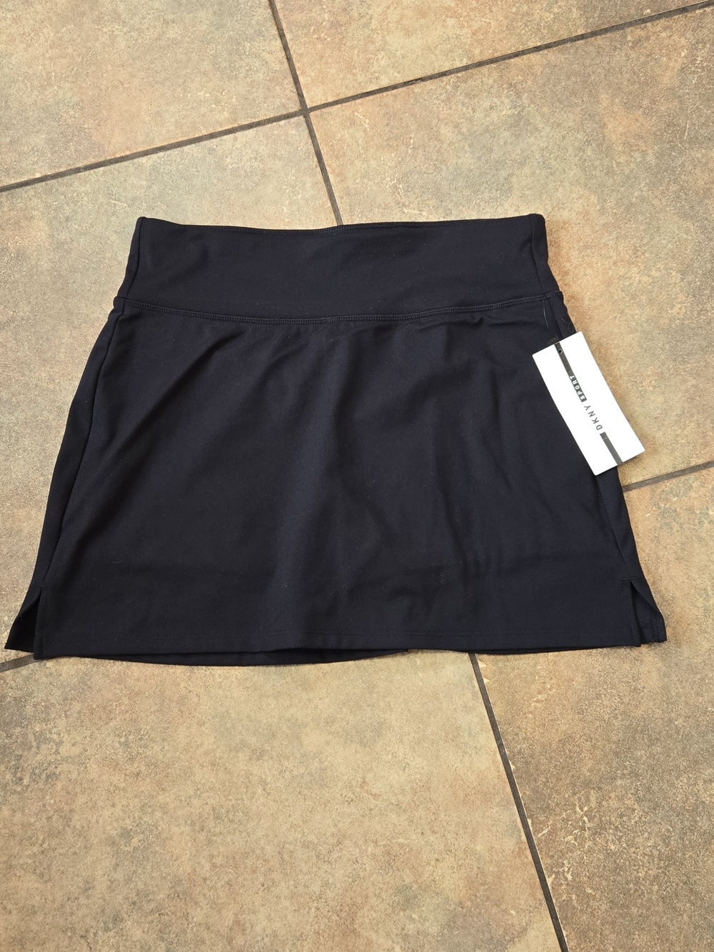 DKNY Black Mini Skirt with Wide Waistband